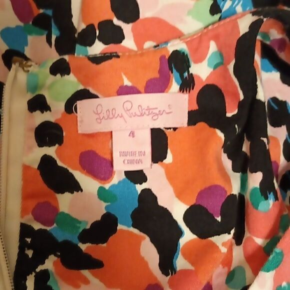 Lilly Pulitzer Gosling colorful fit and flare sleeveless dress size 4 - Picture 7 of 9